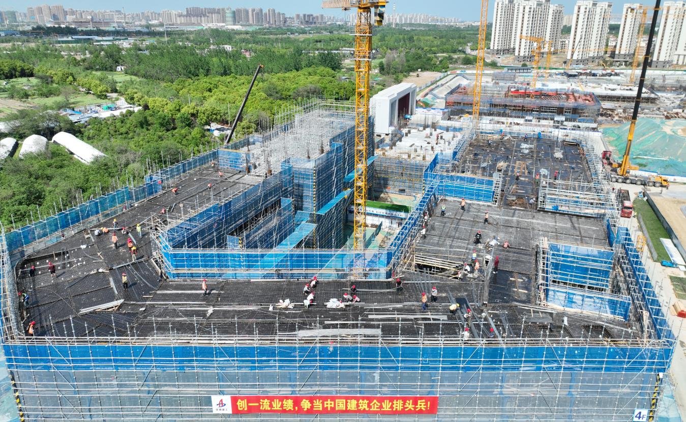 安徽三建合肥一中淝河校區項目。安徽建工集團供圖